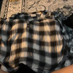 Black and White Plaid Shirt